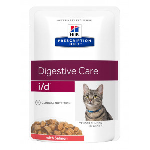 Hill's Prescription Diet I/D 85 gram Pouch Zalm kattenvoer 4 x 12 zakjes