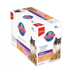 Kattenvoer Hill apos s Hill apos s Hill's Senior 11 Pouch Healthy Ageing kattenvoer 12 zakjes