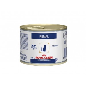 Afbeelding Royal Canin Veterinary Diet Renal 195 gr blik kattenvoer 1 tray (12 blikken) door Brekz.nl