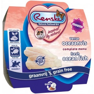 Afbeelding Renske Kat Vers Oceaanvis Mousse 100 gram Per 8 door Brekz.nl