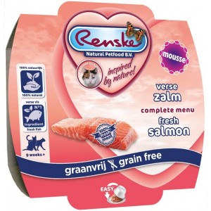 Renske Kat Vers Mousse - Adult - Verse Zalm - 8 x 100 gram