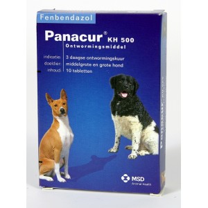 Panacur 500 Ontwormingsmiddel voor middelgrote en grote honden 10 Tabletten