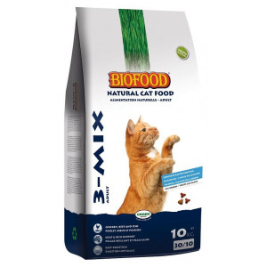 Afbeelding Biofood Kattenbrokjes 3-mix kattenvoer 10 kg door Brekz.nl