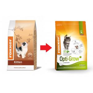 Afbeelding Fokker Opti-Grow kattenvoer 2,5 kg door Brekz.nl