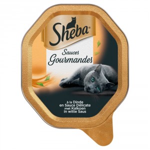 Afbeelding Sheba Sauces Gourmandes Kalkoen in Witte Saus 85 gr Per 22 door Brekz.nl