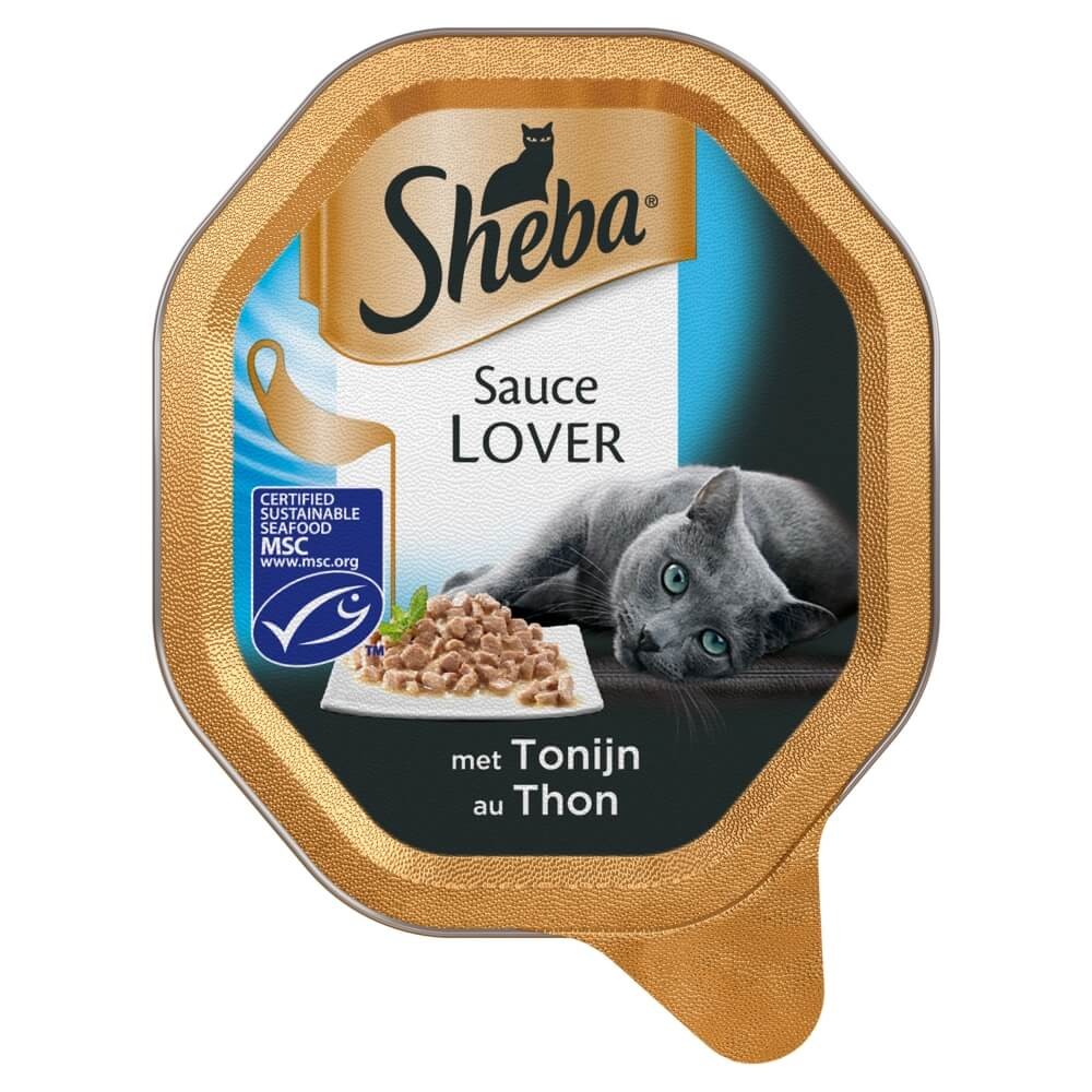 Sheba Sauce Lover met tonijn natvoer kat (kuipjes 85 g)