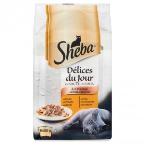 Sheba Dlices du Jour Gevogelte Selectie in saus (50g) 100 x 50 g