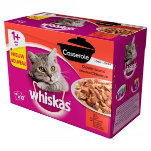 Afbeelding Whiskas Pouch 1+ Casserole Classic Selectie in Gelei 1 doosje door Brekz.nl