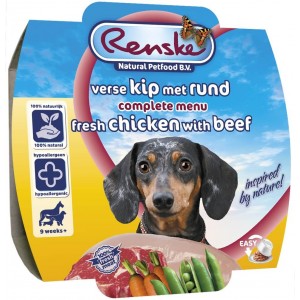 Renske Vers Vlees - Kip met rund - 8 x 100 gram