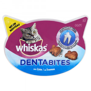 Afbeelding Whiskas Dentabites met Zalm Kattensnoep 40 gram door Brekz.nl