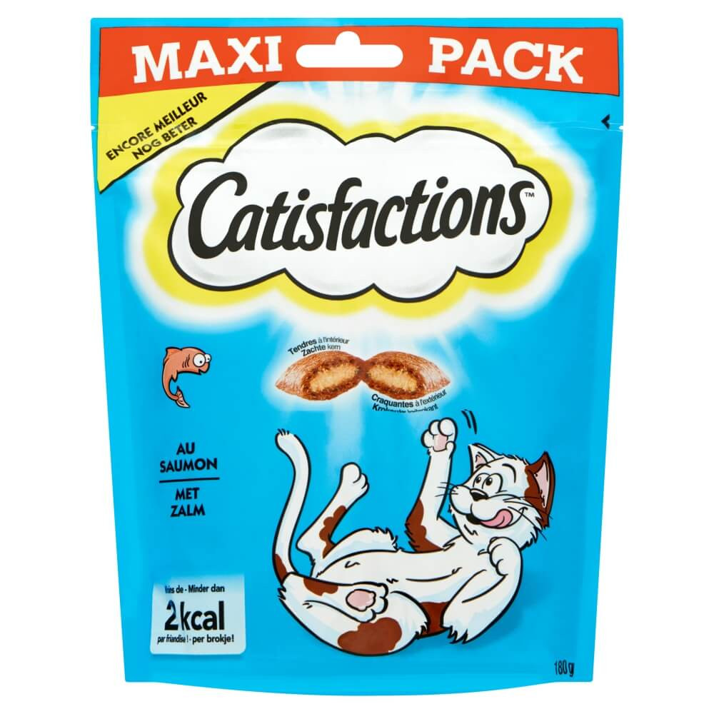 Catisfactions met zalm kattensnack maxi pack