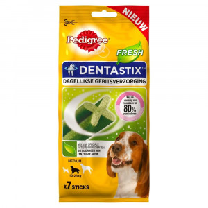 Dentastix Fresh Medium hondensnack tot 10-25 kg 4 x 7 sticks Dentastix Fresh Medium hondensnack tot 10-25 kg 4 x 7 sticks