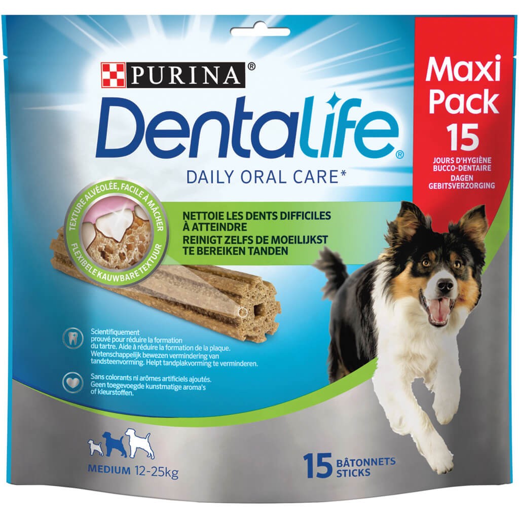 DentaLife Daily Oral Care Medium hondensnack 15 kauwsticks / maxipack