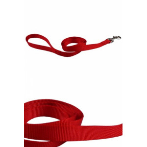 Afbeelding Nylon Hondenriem Rood 120 cm x 25 mm door Brekz.nl