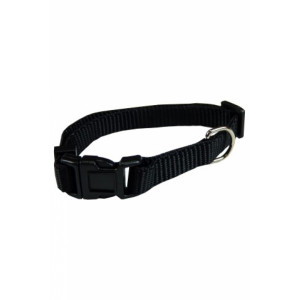 Nylon Halsband Zwart voor honden L