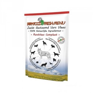 Farm Food Fresh Menu rundvlees natvoer hond (zakjes 300 g) 12 x 300 g