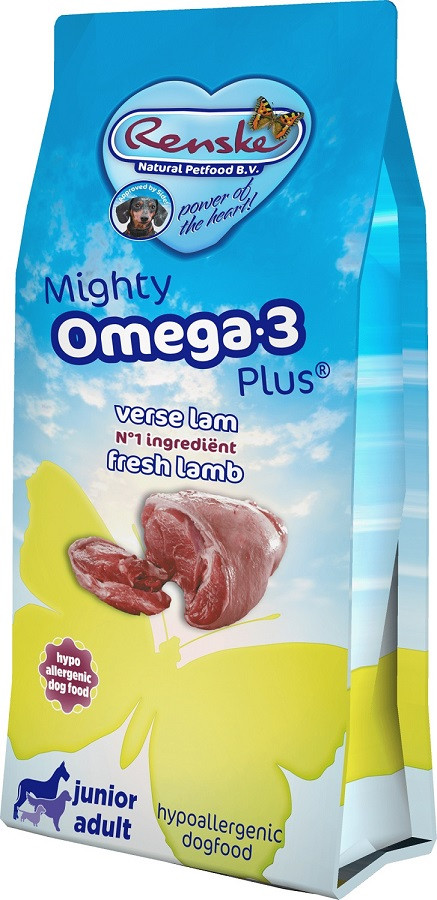 Renske Mighty Omega-3 Plus Junior Adult lam & rijst hondenvoer