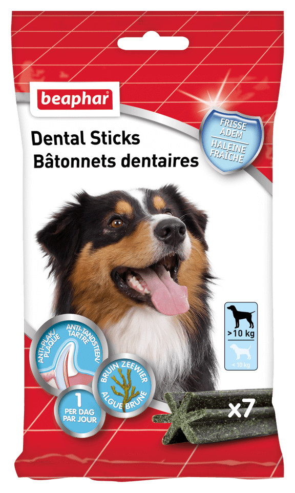 Afbeelding van 2x7 Stk. Beaphar Dental Sticks middel / grote hond