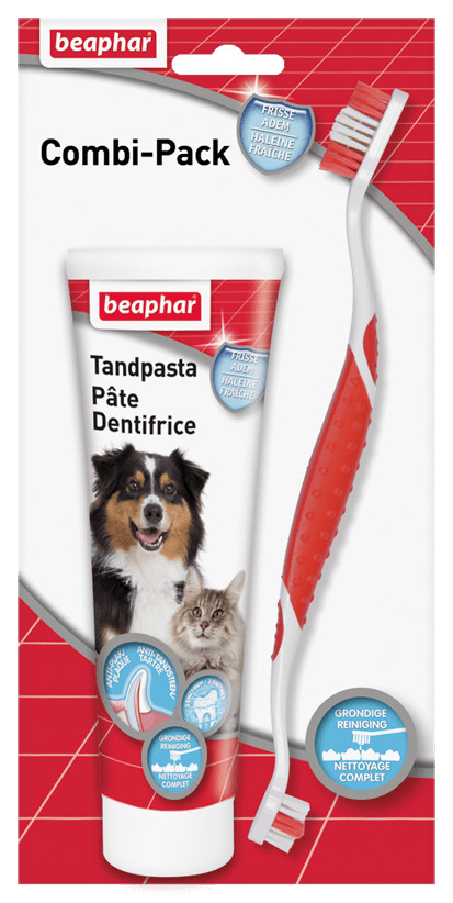 Afbeelding van Combipack Beaphar tandpasta & tandenborstel voor hond en kat