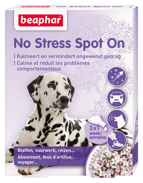 Afbeelding van 3 pipetten Beaphar No Stress Spot On Hond