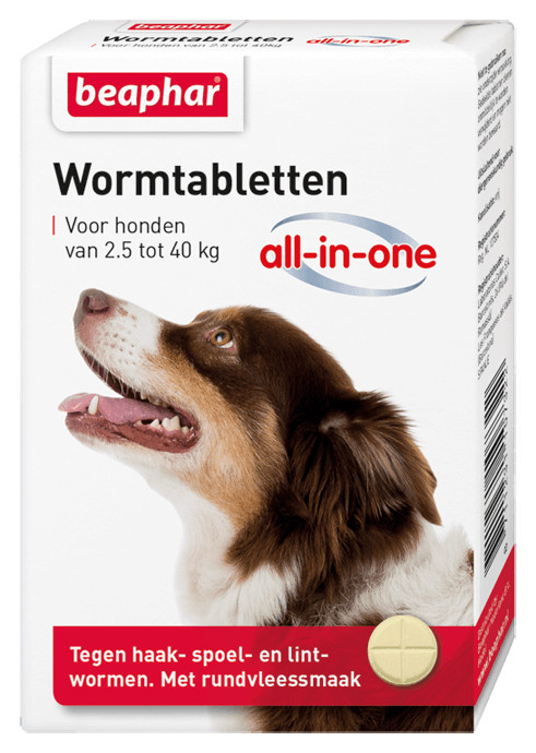 Beaphar Wormmiddel all-in-one (2,5 - 40 kg) hond
