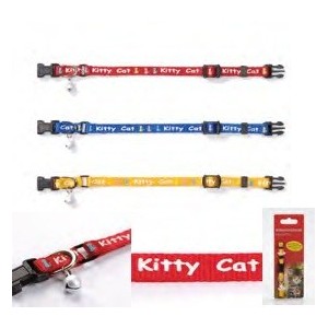 Afbeelding Beeztees Kittenbandje Kittykat voor kittens Geel 0730298 door Brekz.nl