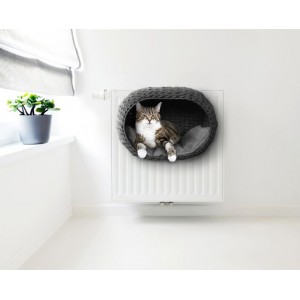 Afbeelding Radiator Bed Cloud Nine Black incl. kussentje door Brekz.nl