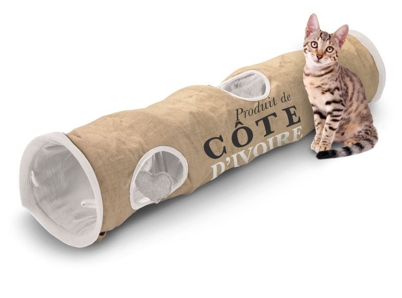 D&D Homecollection cat tunnel Cote d'Ivoire jute voor katten