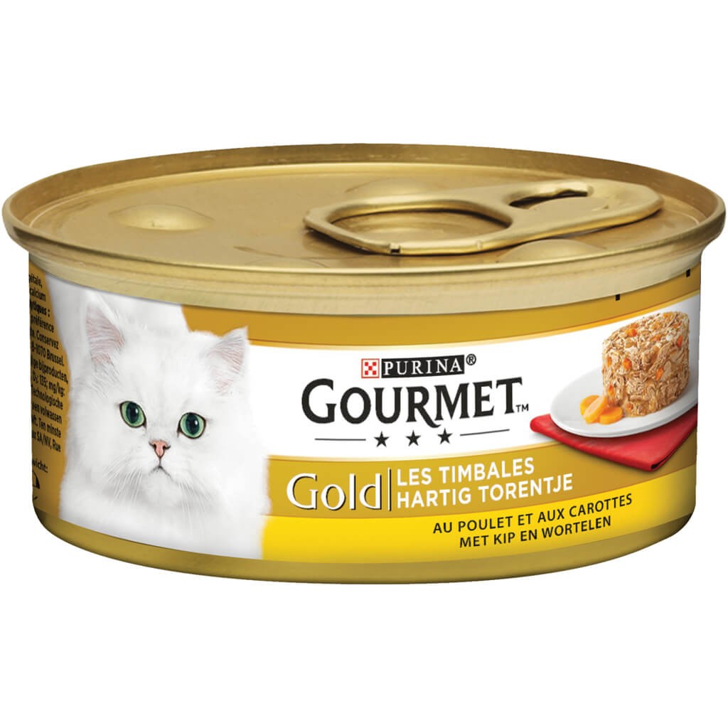Gourmet Gold Hartig Torentje met kip & wortel kattenvoer