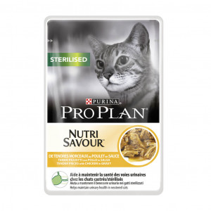Afbeelding Pro Plan Sterilised Kip 85 gram zakjes kattenvoer Per 10 door Brekz.nl