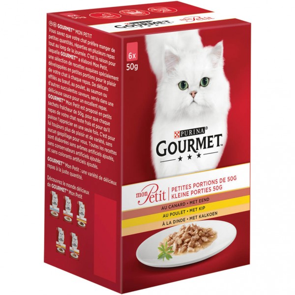 Gourmet Mon Petit Intense met gevogelte natvoer kat (6x50g) 8 x (6 x 50 g)