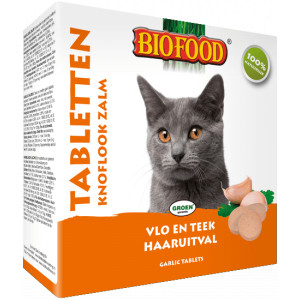 Afbeelding Biofood Tabletten Knoflook Zalm voor de kat Per verpakking door Brekz.nl