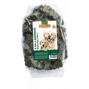 Afbeelding Biofood 3-in-1 koekjes voor de hond 500 gram door Brekz.nl