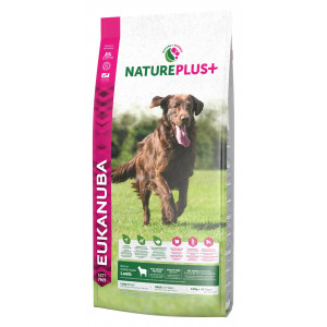 Afbeelding Eukanuba NaturePlus+ Adult Large Breed Lam hondenvoer 14 kg door Brekz.nl