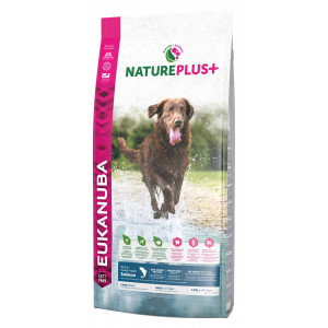 Afbeelding Eukanuba NaturePlus+ Adult Large Breed Zalm hondenvoer 14 kg door Brekz.nl