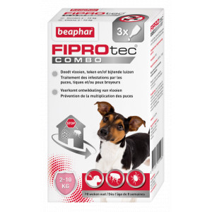 Afbeelding Beaphar FiproTec Combo hond 2-10 kg Anti-Vlo Per stuk door Brekz.nl