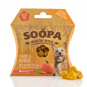 Afbeelding Soopa Bites Pompoen & Wortel hondensnacks Per stuk door Brekz.nl