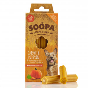 Afbeelding Soopa Dental Sticks Pompoen & Wortel Hondensnack Per stuk door Brekz.nl