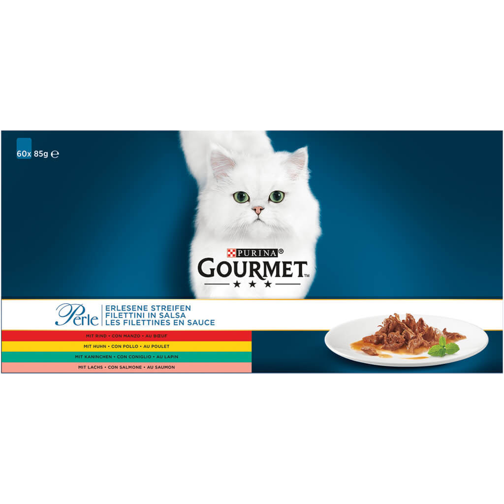 Gourmet Perle Mini Filets in Saus 60x85g zakjes kat