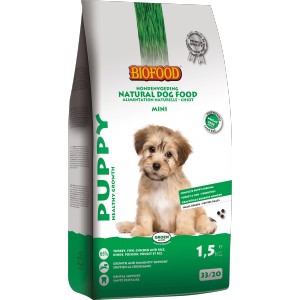 Afbeelding Biofood Puppy Small Breed hondenvoer 1.5 kg door Brekz.nl