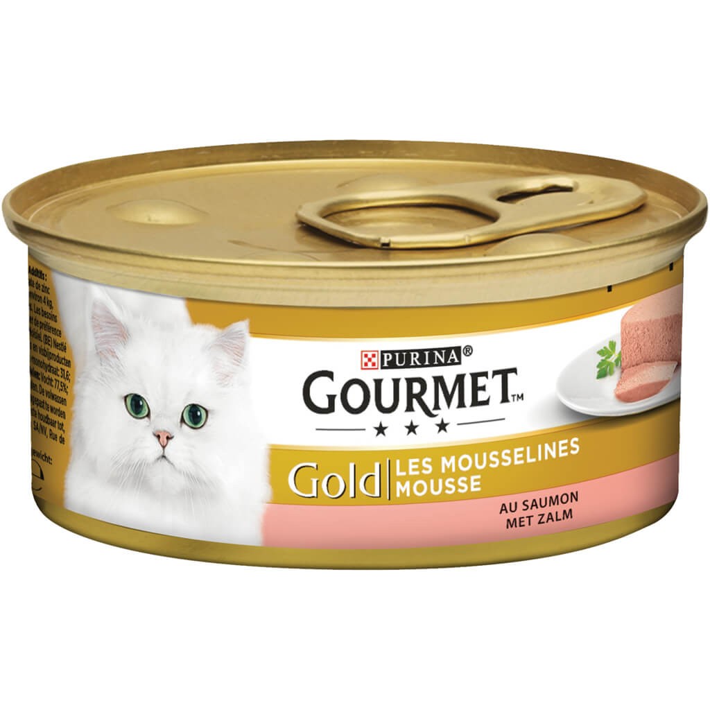 Gourmet Gold Mousse met zalm kattenvoer (85 g)