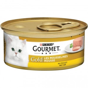 Afbeelding Gourmet Gold Mousse Kip kattenvoer 1 tray (24 blikken) door Brekz.nl