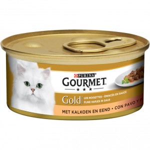 Afbeelding Gourmet gold fijne hapjes kalkoen / eend kattenvoer 85 gr door Brekz.nl