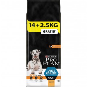 Afbeelding Pro Plan Optibalance Adult Large Athletic hondenvoer 14 + 2,5 kg gratis door Brekz.nl