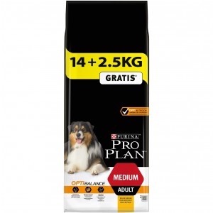 Pro Plan Optibalance Medium Adult hondenvoer 14 + 2,5 kg gratis