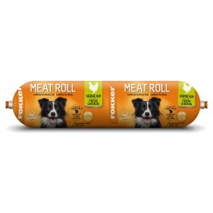 Fokker Meat Roll kip met zalm hondenvoer 10 x 800 g