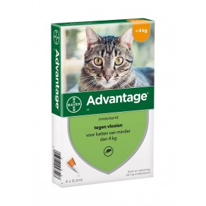 Advantage Nr. 40, Vlooienmiddel (tot 4kg) kat Per verpakking