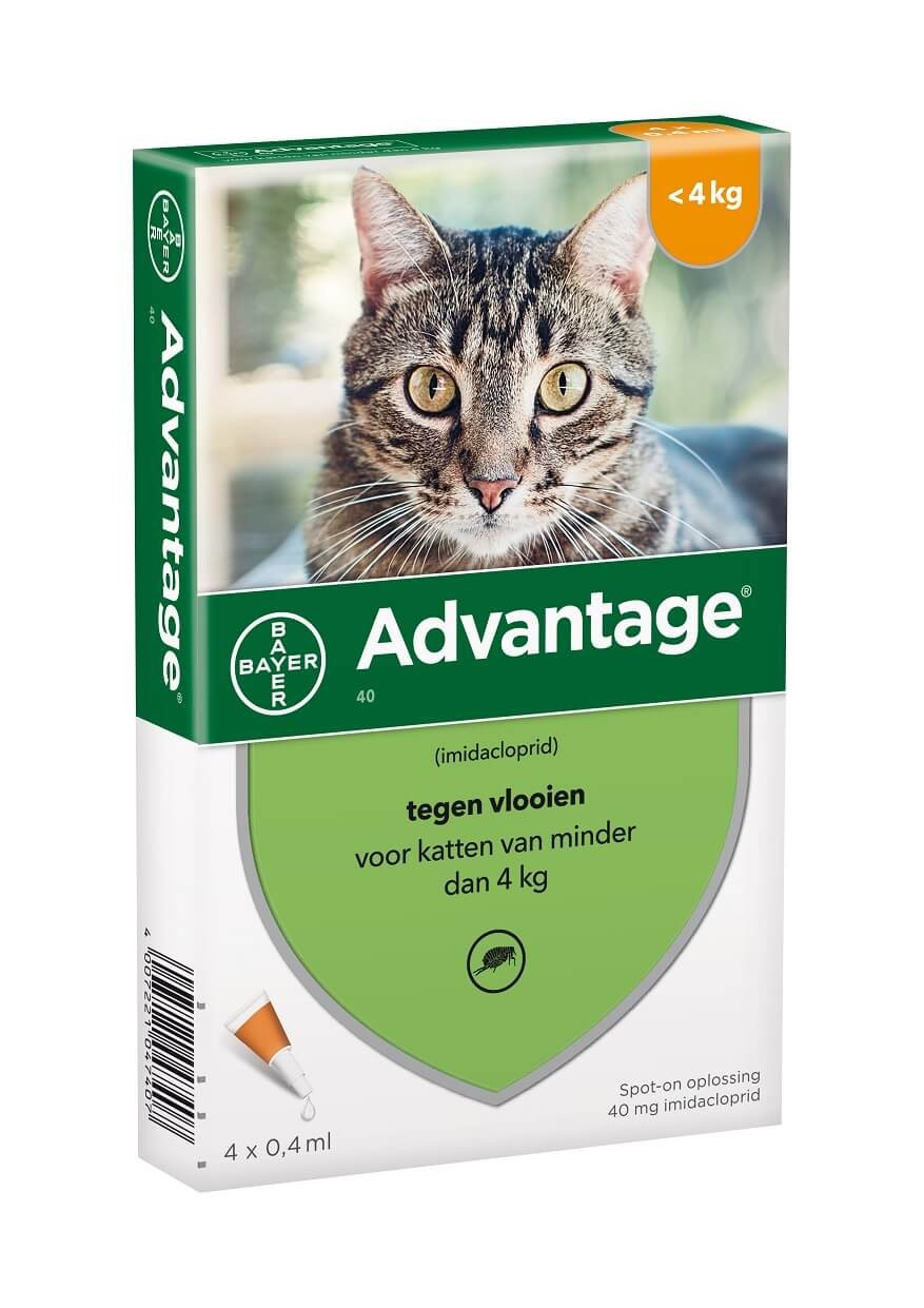 Carry spel Bacteriën Advantage Nr. 40, Vlooienmiddel (tot 4kg) kat