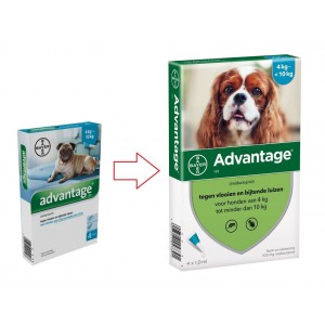 Advantage Nr. 100 vlooienmiddel (4 tot 10kg) hond