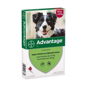 Afbeelding Advantage Nr. 250 vlooienmiddel (10 tot 25kg) hond Per verpakking door Brekz.nl